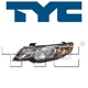 TYC Left Headlight Assembly for 2010-2013 Kia Forte Electrical Lighting Body nt