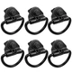 6x Black Steel Rear Cargo D-Hooks For 2015-2024 Ford Transit 150 250 350 350HD