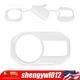 White Headlight Lamp Switch Button Cover Trim For Jeep Wrangler JL JT 2018~2021