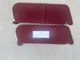 ⭐️1987-1996 Ford F150 F250 F350 Bronco Red CLOTH Sun Visors Sunvisor Pair