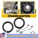 2X 6.5" Car Stereo Door Speaker Adapters + Wire Harness for Honda Accord Acura K