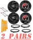 4 Front-Rear 6.5" 400 Watts Speaker upgrade package for 2007-2017 Jeep Wrangler