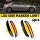 Smoked LED Front Rear Side Marker Lights For 2015-2021 Chrysler 300 300S 300C 4x