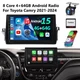 4+64GB Apple Carplay Stereo Radio Android 15 For Toyota Camry 2021-2024 GPS +Cam