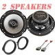Kenwood 6-1/2in Front Door Speakers for 2008-2022 Honda Accord & 2006-2021 Civic