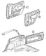 Genuine Mopar Front Door Wiring Right 68244616AA