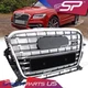 SQ5 Style Chrome Mesh Front Grille Replacement for Audi Q5 13-17 Premium Plus