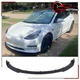 Fits 17-23 Tesla Model 3 IKON Front Lip Bumper Lower Chin Spoiler Matte Black PP
