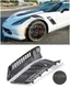 EOS For 14-19 Corvette C7 Z06 CARBON FIBER Front Bumper Side Fender Grille Vents