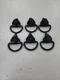 6x Black Steel Rear Cargo D-Hooks For 15-24 Ford Transit 150 250 350  V550A74-AD