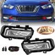 Fit For 2017-2019 Nissan Kicks Front Bumper Fog Lights Lamp w/Wiring&Bulbs Pair