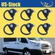 New For 2015-2024 Ford Transit 150 250 350 Van Black Steel Cargo D-Hooks 6PCS