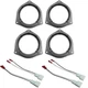 2 x Pairs 6.5" Car Door Speaker Adapter Plates for Toyota Venza Solara RAV4 C...