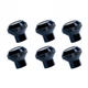 76-86 Jeep CJ Black Billet Aluminum Dash Knob Set  11420.02 5459189BLK RT27002