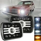 100W 7x6" 5x7 LED Headlight Halo Bulb For Mazda Pickup B2000 B2200 B2600 1986-93