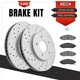 283mm Front Drilled Disc Rotors Ceramic Brake Pads for 2011 - 2013 Nissan LEAF