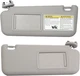 Gray Driver & Passenger Side Sun Visor with Light for Toyota RAV4 2006-2013