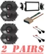 JBL 6x8" Car Door Speakers Front & Rear w/ Stereo Dash Kit for 2004-14 Ford F150