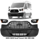 Front Bumper Cover & Grille Assembly Kit For 2015-2019 Ford Transit 150 250 350