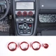 Red AC Switch Volume Button Trim Ring Knob For Jaguar F-TYPE 2013-22 Accessories
