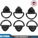 NEW Black Set of 6 Cargo D-Hooks For Ford Transit 150 250 350 Van 2015-2023