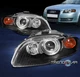 FOR 2005-2008 AUDI A4 S4 B7 [HID MODEL] PROJECTOR HEADLIGHT HEADLAMP BLACK LH+RH